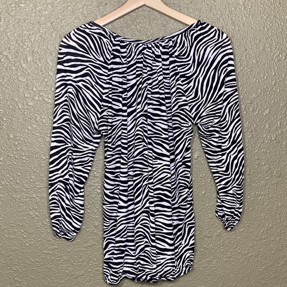 NWT MICHAEL KORS Zebra Print Blouse - Picture 4 of 11